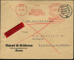 ZEITZ/ 1/ OPEL/ Kinderwagen U.Holzwaren/ Opel & Kühne/ AG 1938 (24.8.) AFS 052 Pf. + 2K: ZEITZ  2/a, Klar... - Other & Unclassified