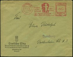 HAMBURG 36/ Sicher/ In Die Zukunft/ Mit/ Einer/ Lebensversicherung/ Deutscher Ring 1936 (16.12.) AFS, Teils... - Other & Unclassified