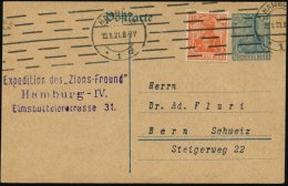 HAMBURG/ *1a 1921 (19.1.) Viol. 3L: Expedition Des "Zions-Freund"/Hamburg-IV... = Juden-Missionierung! , Amtl. P 30... - Other & Unclassified