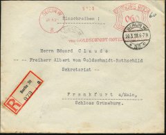 BERLIN W/ 8/ VON GOLDSCHMIDT-ROTHSCHILD & CO 1928 (20.3.) AFS 060 Pf. + 1K: BERLIN W/* 38 C + RZ: Berlin 38/a ,... - Other & Unclassified