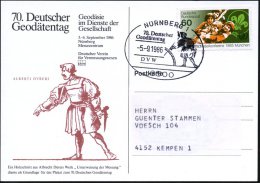 8500 NÜRNBERG 1/ 70.Deutscher/ Geodätentag 1986 (5.9.) SSt = Firgur Aus Dürers "Unterweisung Der... - Other & Unclassified