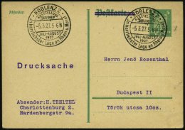 KOBLENZ 2/ AUSSTELLUNG/ DER RHEIN/ JULI-AUGUST.. 1927 (5.3.) Seltener HWSt , Klar Gest. Ausl.-Kt. (Bo.6 III) - Other & Unclassified