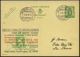 BELGIEN 1937 (Sept.) SSt: BRUXELLES/BRUSSEL/SALON DE LA T.S.F. = Funk- U. Amateurfunk-Ausstellung , Klar Gest.... - Sonstige & Ohne Zuordnung