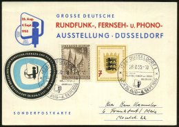 (22a) DÜSSELDORF 1/ GR.DEUTSCHE/ RUNDFUNK-,FERNSEH-u.PHONO-/ AUSSTELLUNG 1955 (26.8.) SSt (TV-Bildschirm,... - Other & Unclassified