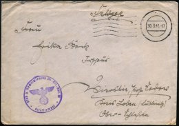 Groß Glienicke 1942 (30.3.) Stummer Ma.WellenSt = Tarnstempel Berlin-Kladow + Viol. 1K-HdN: Stab U.... - Other & Unclassified