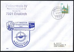 7991 Eriskirch 1990 (10.10.) 1K: FELDPOST/7502 + Viol. Abs-2L: Peilzentrale IV/Fernmeldebereich 72/..7991 Eriskirch... - Other & Unclassified