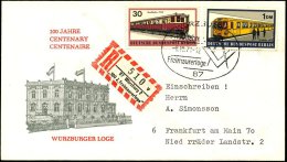 87 WÜRZBURG 2/ 100 Jahre/ Freimaurerloge 1971 (9.10.) SSt = Zirkel U. Winkelmaß + SRZ: 87 Würzburg... - Other & Unclassified