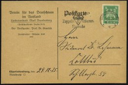 Berlin-Charlottenburg 2 1925 (29.12.) Seltener MWSt.: CHARLOTTENBURG/*2b/Gedenket Der/Zeppelin-Eckener-/Spende... - Other & Unclassified