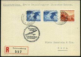 LIECHTENSTEIN 1946 (21.4.) 30 C. Mäusebussard, 2x Etc. (Mi.2x 176 U.a.) 1K + RZ: Triesenberg + Schw. HdN:... - Other & Unclassified