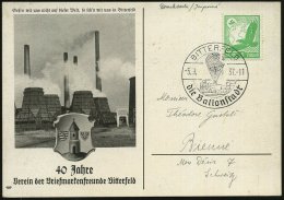 BITTERFELD/ Die Ballonstadt 1937 (5.9.) SSt = Freiballon (über Chemieanlagen = Kokerei) Motiv-ähnl.... - Other & Unclassified