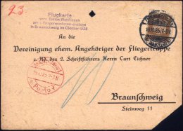 ALTENWEDDINGEN/ (Kr.WANZLEBEN) 1925 (19.10.) 1K-Gitter + Viol. 4L: Flugkarte/vom Ballon-Wettfliegen/am 1.... - Other & Unclassified