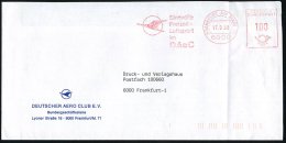 6000 FRANKFURT AM MAIN 71/ Sinnvolle/ Freizeiz-/ Luftsport/ Im/ DAeC 1992 (17.9.) AFS Mit Vierstelliger PLZ =... - Other & Unclassified