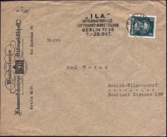 BERLIN W/ *35t/ "ILA"/ INTERNAT./ LUFTFAHRT-AUSSTELLUNG/ ..7.-28.OKT. 1928 (15.6.) MWSt, Seltene Type I = "t"... - Other & Unclassified
