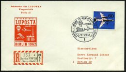 1 BERLIN 21-KONGRESSHALLE/ INTERN.LUPOSTA/ B 1962 (12.9.) SSt (Flugzeuge Etc) Auf EF 60 Pf. "Gelber Hund" Mit... - Other & Unclassified