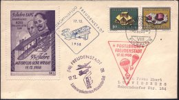 SCHWEIZ 1958 (17.12.) 55 Jahre Motorflug Gebr.Wright: Fallschirm-Postabwurf, Schweiz-Mitläufer... - Other & Unclassified