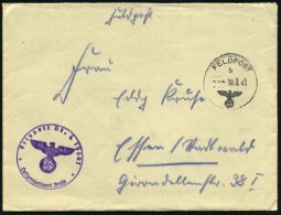 DT.BES.FRANKREICH 1941 (10.3.) 1K: FELDPOST/b/--- + Viol. 1K-HdN: Feldpost-Nr. L 10507/ Luftgaupostamt Paris =... - Other & Unclassified