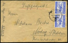 DEUTSCHES REICH 1943/44 2x 1K: FELDPOST/b/--- , 1x Auf Paar Luftfeldpostmarke Gez. (Ju 52) + Hs. Abs.: "45 036 C" =... - Other & Unclassified