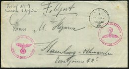 DEUTSCHES REICH 1942 (Juni) 3x 1K: FELDPOST/b/--- + 4x Roter 1K-HdN: Truppendienststelle/ Feldpostnr. 46059 = Stab,... - Other & Unclassified