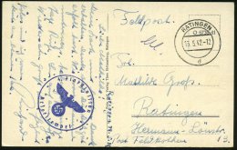 RATINGEN/ D 1941/42 2x 2K + Blauer 1K-HdN: Luftverteidigungskommando 4 Bzw. 4. Flakdivision , Feldpost-Bf. + Inhalt... - Other & Unclassified