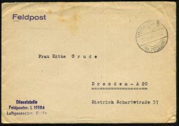 FRIEDRICHSWALDE/ (Bz.POTSDAM) 1940 (Mai/Juni) 2x 1K-Steg + Viol. Abs.-3L: Dienststelle/Feldpostnr. L 15584/... - Other & Unclassified