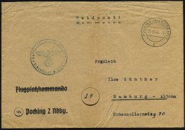 POCKING (NIEDERBAY) 2/ C 1944 (25.9.) 2K Auf Vordr.-Bf.: Flugplatzkommando (13 B) Pocking 2 Ndby.... - Other & Unclassified