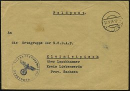 Paderborn 1939 (11.12.) Stummer 1K-Steg = Tarnstempel Paderborn + Viol. 1K-HdN: Fliegerhorstkompanie/ Paderborn +... - Other & Unclassified