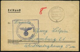 OSCHATZ 3/ A 1943 (14.3.) 2K + Aptierter, Viol. Ra.: Fliegerhorstkommandantur Oschatz/ Fliegerhorstkommandantur... - Other & Unclassified