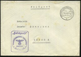 NEUBRANDENBURG (MECKL)/ H 1942 (16.3.) 2K + Viol. Ra.: "Feldpost"/ Fligerhorstkommandantur Neubrandenburg/Gr.... - Other & Unclassified