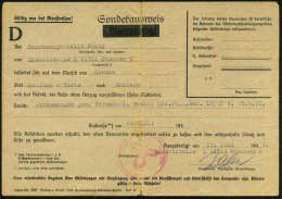 München 2 1943 (29.6.) "Sonderausweis" Für Dienstreisen Der Dienststelle Fp.-Nr. L 21 311 =... - Other & Unclassified
