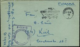 MAGDEBURG BPA7/ P/ NUR/ GENAUE ANSCHRIFTEN.. 1944 (3.6.) MWSt + Aptierter Ra: Feldpost/ Fliegerhorstkomman-dantur... - Other & Unclassified
