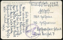 Herzogenaurach 1941 (ca.) Viol. 1K-Briefstempel: Gliegerhorstkommandantur Herzogenaurach + Hs. Abs.: "Lehrgang F.... - Other & Unclassified