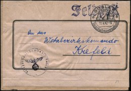 GOSLAR/ Harz/ Reichsbauernstadt 1942 (11.4.) HWSt + Viol. 1K-HdN: Fliegerhorstkompanie Goslar + Rs. Viol. 2L:... - Other & Unclassified