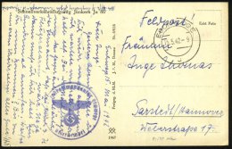 ESCHWEGE/ C 1942 (15.5.) 2K + Viol. 1K-HdN: Fliegerhorstkommandantur Eschwege + Hs. Abs., S/w.-Feldpost-Ak.:... - Other & Unclassified