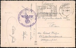 KLAGENFURT 2/ A/ Deutsches/ Reich 1940 (16.5.) Schw. PFS "Reichsadler/Hakenkreuz" Ohne Wertziffer Als Entwertung +... - Other & Unclassified