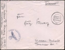 DT.BES.NIEDERLANDE 1941 (12.12.) Stummer 2K: "v V" = Tarnstempel Amsterdam + Schw.viol. 1K: Fp.Nr. L 25 033 = 4.... - Other & Unclassified