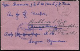 DT.BES.FRANKREICH 1940 (3.9.) 1K: FELDPOST/b + Viol. 1K-HdN: Dienststelle Feldpostnr. L 20 736 = Luftflotten-Kdo. 3... - Other & Unclassified