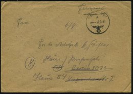 DT.BES.BELGIEN 1943 (3.8.) 1K: FELDPOST/d/--- + Rs. Hs. Abs.: "F. P. N. L 11156 B., L.G.P. Brüssel" = Regts.... - Other & Unclassified