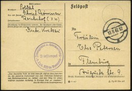 GENERALGOUVERNEMENT 1942 (13.II.) Stummer, Polnischer 1K-Steg = Tarnstempel Reichshof/Rzeszow + Viol. 1K-HdN:... - Other & Unclassified