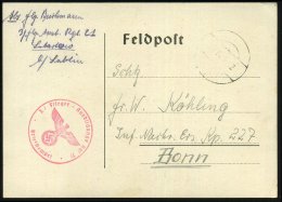 GENERALGOUVERNEMENT 1941 (17.4.) Stummer 1K-Steg = Tarnstempel (Lublin ?) + Roter 1K-HdN: 3./ Flieger-Ausbildungs... - Other & Unclassified