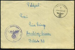 DEUTSCHES REICH /  RUSSLAND 1943 (13.11.) 1K: FELDPOST/e/--- + Viol. 1K-HdN: Feldpostnr. L 29 160 =... - Other & Unclassified