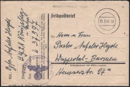 DEUTSCHES REICH 1942 (25.3.) Stummer 2K = Tarnstempel + Viol. 1K: Fp.Nr. L 37597 = 3. Staffel Jagd-Geschwader 54... - Other & Unclassified