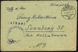 10 WIEN 75/ 6c 1944 (14.III.) Ehem., österr. 1K-Steg + Viol. 1K-HdN: Flieger-Ersatz-Bataillon XVII + Rs. Hs.... - Other & Unclassified