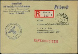 4 WIEN 126/ F 1942 (10.11.) Ehem., österr. 1K-Steg + RZ: Wien 126/b + Bl. 1K-HdN: Bauaufsicht Des... - Other & Unclassified