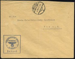 1 WIEN 18/ B 1941 (12.XII.) Ehem., österr. 1K-Steg (aptiert) + Blauer Ra.: Luftgaukommando XVII/ Feldpost ,... - Other & Unclassified