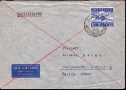 LEIPZIG C1/ O/ MM/ REICHSMESSESTADT 1942 (25.7.) HWSt Auf Gez. Luft-Feldpostmarke, EF (Ju 52) , Klar Gest.... - Other & Unclassified