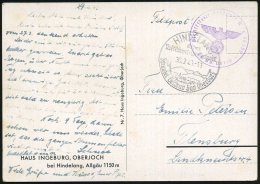HINDELANG/ ..Luftkurort Wintersport/ Schwefel-Heilbad.. 1943 (30.3.) HWSt + Viol. 1K-HdN: Feldpostnr. L 46 350/ Lg.... - Other & Unclassified