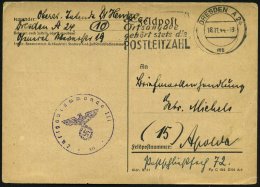 DRESDEN A 24/ Mb/ Zur/ Ortsangabe/ Gehört Stets Die/ POSTLEITZAHL 1944 (18.11.) MWSt + Viol. 1K-HdN:... - Other & Unclassified