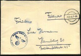 Berlin 1942 (4.6.) Stummer 1K-Steg = Tarnstempel Berlin + Blauer 1K-HdN: Feldpost-Nr. L 37 878/Lg. Postamt Berlin =... - Other & Unclassified