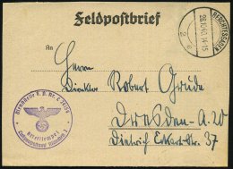 BERCHTESGADEN/ 2e 1940 (28.10.) 1K-Steg + Viol. 1K-HdN: Dienststelle F. P. Nr. L 29 159/ Luftgaupostamt... - Other & Unclassified