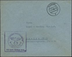 SAGAN/ F 1938 (1.11.) 2K + Viol. HdN: Fliegergruppe Sagan Küpper (P) /../FdAR (NS-Adler) Klar Gest.... - Other & Unclassified